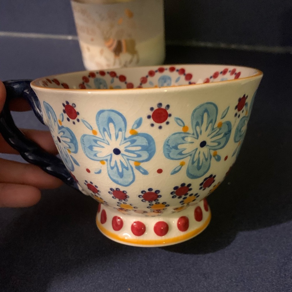 Anthropologie Floral Mug/Tea Cup